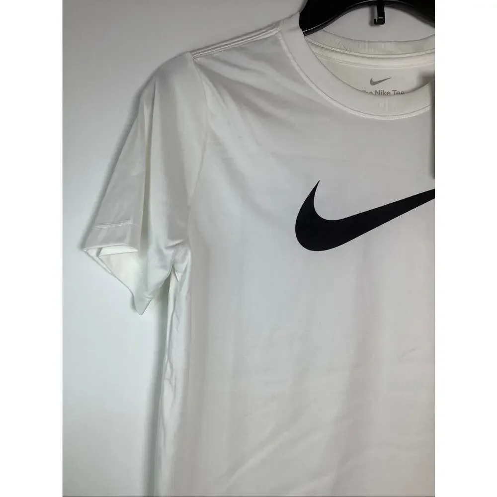 Nike Kids LG White Legend Dri-Fit Swoosh Short Sleeve Athleisure T Shirt A20-2